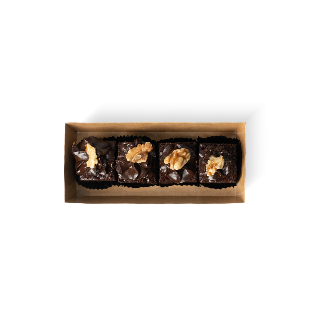 Chocolate Brownies with Walnut (4pcs)