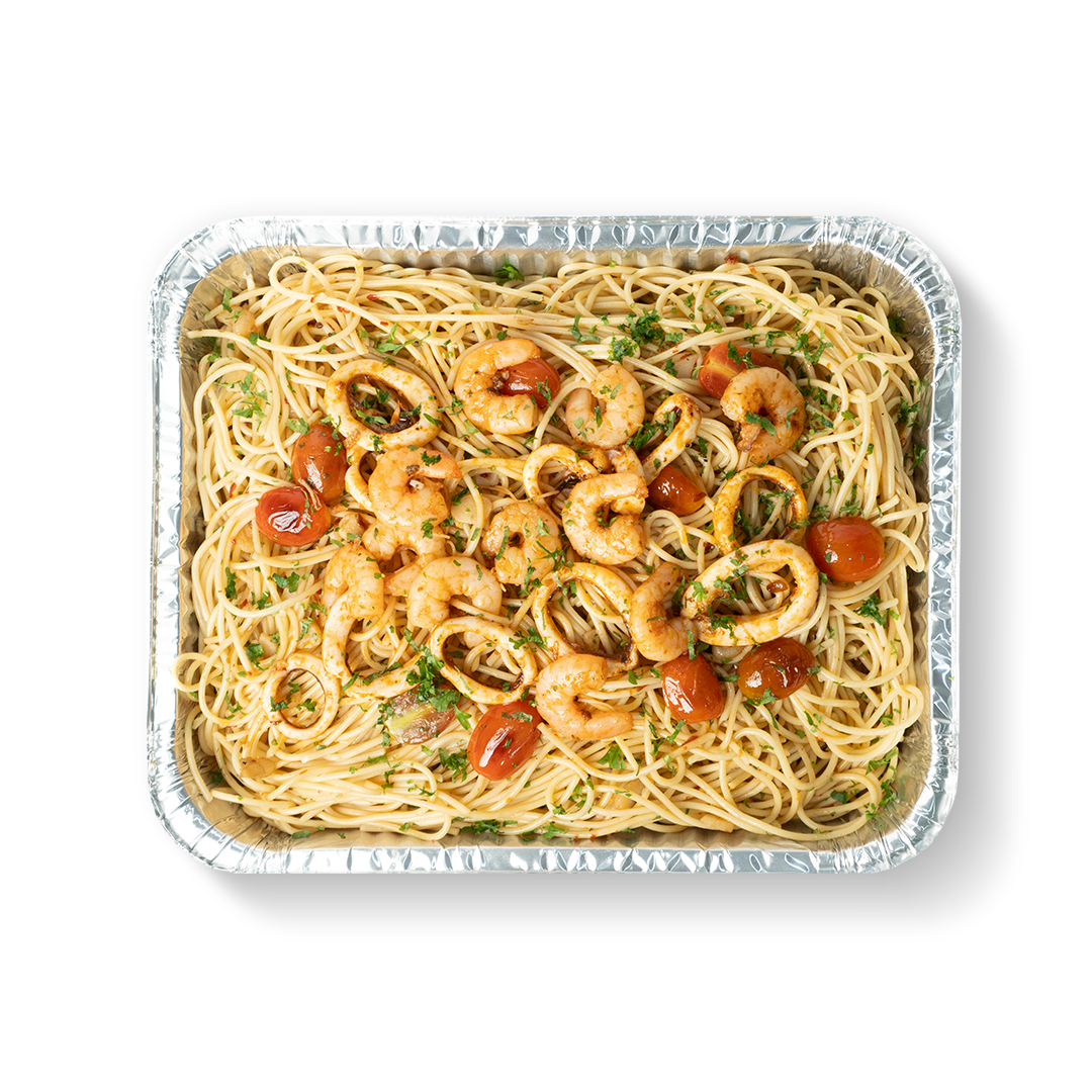 Spaghetti Aglio Olio with Seafood