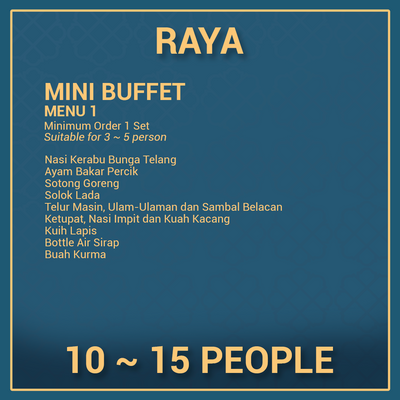 Raya Mini Buffet 10 ~ 15 Person - Menu 1